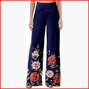 Stretchy Wide Leg Palazzo Lounge Pants High Waist Flowy Casual S-3XL